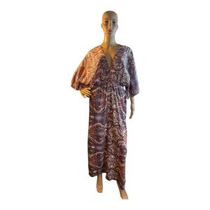 Boohoo Women’s Multicolor Paisley Print Maxi Dress Size 10